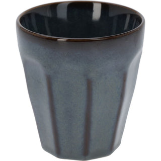 Set of 4 Reactive Glaze Tumbler Mugs, 250ml Multi Colour Stoneware Coffee Cups