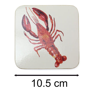 Set of 4 Sea Life Coasters | Sea Creatures Kitchen Dining Table Mats - 10cm