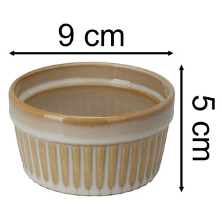 Set of 4 Stoneware Ramekins, 200ml Individual Ovenproof Souffle Baking Dishes