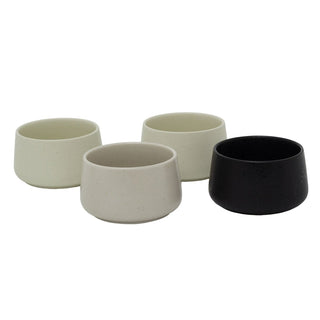 Set of 4 Stoneware Tapas Bowls | 4 - piece Conical Snack and Dip Serving Dishes