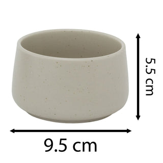 Set of 4 Stoneware Tapas Bowls | 4 - piece Conical Snack and Dip Serving Dishes