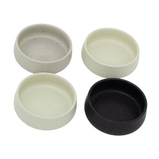 Set of 4 Stoneware Tapas Bowls | 4 - piece Small Snack and Dip Serving Dishes