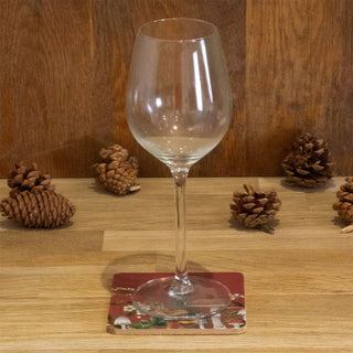Set of 6 Mushroom Coasters | 6 Piece Forest Fungi Cork Backed Drink Mats - 10cm
