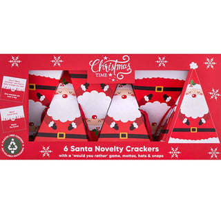 Set of 6 Santa Crackers with Would You Rather Game | Novelty Christmas Crackers