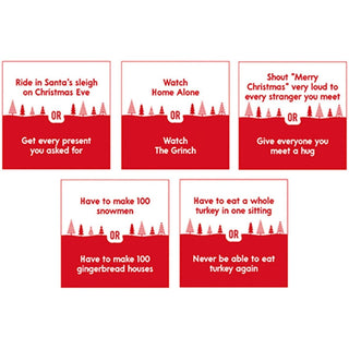 Set of 6 Santa Crackers with Would You Rather Game | Novelty Christmas Crackers