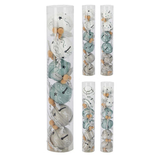 Set of 6 Small Pastel Jingle Bells | Christmas Tree Hanging Ornaments - 4cm