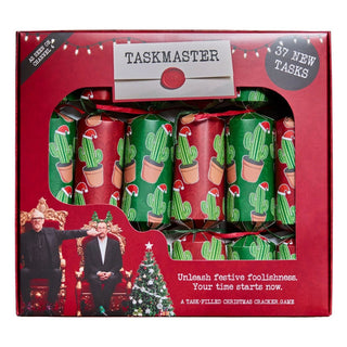 Set of 6 Taskmaster Christmas Crackers, 2026 Festive Party Game with 38 Tasks