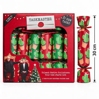 Set of 6 Taskmaster Christmas Crackers, 2026 Festive Party Game with 38 Tasks