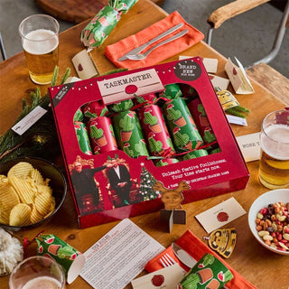 Set of 6 Taskmaster Christmas Crackers, 2026 Festive Party Game with 38 Tasks