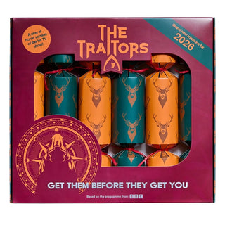 Set of 6 Traitors Christmas Crackers, 2026 Secret Role Party Game