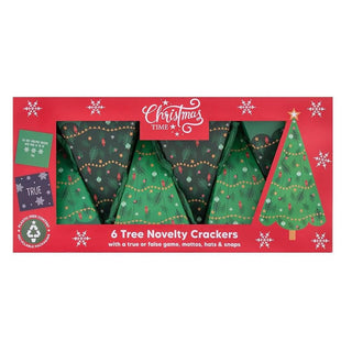 Set of 6 Tree Crackers with True or False Game | Novelty Christmas Crackers