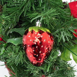 Set of 9 Fruit - Themed Christmas Tree Ornaments | Fruit Hanging Decorations