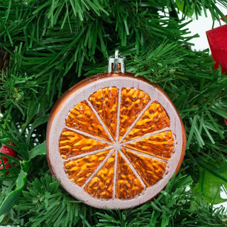 Set of 9 Fruit - Themed Christmas Tree Ornaments | Fruit Hanging Decorations