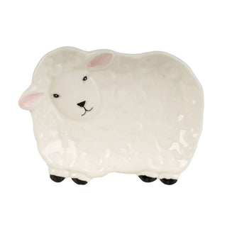 Sheep Spoon Rest, 11.5cm Ceramic Kitchen Utensil Holder Dish, Spoon Holder