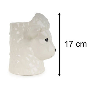Sheep Utensil Holder, 17cm Ceramic 3D Animal Kitchen Utensil Jar Storage Pot