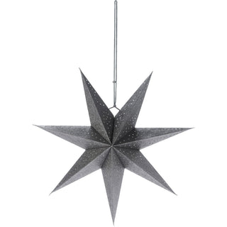Silver Christmas Star | 7 - Pointed Silver Paper Hanging Decoration - 45cm