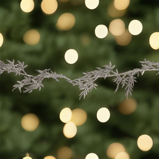 Silver Leaf Christmas Garland | Artificial Vine for Christmas Tree - 180cm