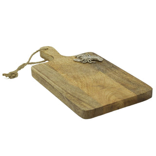 Silver Lobster Mango Wood Mini Chopping Board, Nautical Wooden Serving Platter