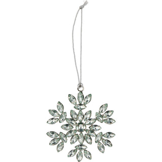 Silver Snowflake Christmas Tree Bauble | Snowflake Christmas Tree Ornament 10cm