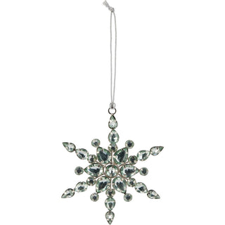 Silver Snowflake Christmas Tree Bauble | Snowflake Christmas Tree Ornament 10cm