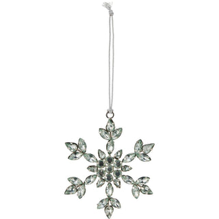 Silver Snowflake Christmas Tree Bauble | Snowflake Christmas Tree Ornament 10cm