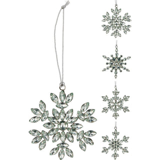 Silver Snowflake Christmas Tree Bauble | Snowflake Christmas Tree Ornament 10cm