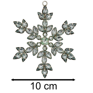 Silver Snowflake Christmas Tree Bauble | Snowflake Christmas Tree Ornament 10cm