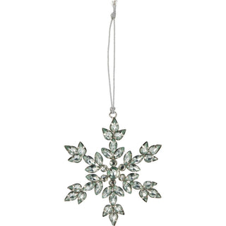 Silver Snowflake Christmas Tree Bauble | Snowflake Christmas Tree Ornament 10cm