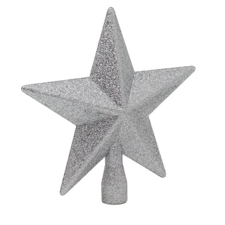 Silver Star Christmas Tree Topper | Sparkling Silver Christmas Tree Topper