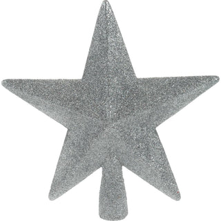 Silver Star Christmas Tree Topper | Sparkling Silver Christmas Tree Topper
