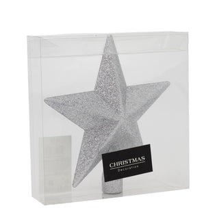 Silver Star Christmas Tree Topper | Sparkling Silver Christmas Tree Topper