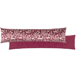 Skandi Woodland Fabric Draught Excluder | Forest Animals Velvet Draft Excluder
