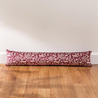Skandi Woodland Fabric Draught Excluder | Forest Animals Velvet Draft Excluder