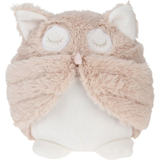 Sleepy Owl Doorstop | Decorative Fabric Barn Owl Weighted Indoor Door Stop 18cm