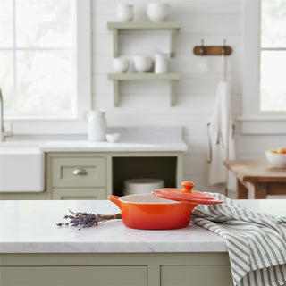 Small Orange Stoneware Casserole Dish with Lid 600ml Oval Ombre Oven Baking Dish