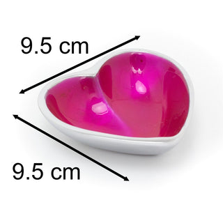 Small Recycled Aluminium Heart Dish | Heart Shaped Snack Bowl Dip Bowl Vanity Bowl | Heart Dish Trinket Dish Key Bowl Jewellery Dish - Colour Varies One Supplied