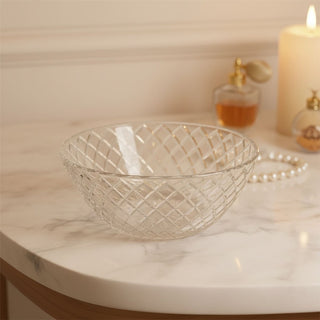 Small Vintage Style Cut Glass Trinket Bowl, 12.5cm Decorative Jewellery Dish