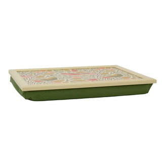 Songbird Floral Lap Tray with Cushion, 43cm Bean Bag Cushioned Padded Laptray
