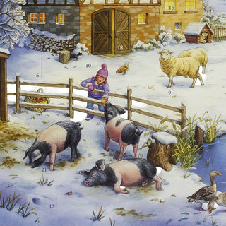 Sound Advent Calendar, 24 Animal & Farm Sounds, Snowy Countryside Scene