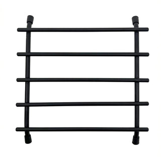 Square Black Metal Trivet, 20cm Hot Pan Stand Heat Resistant Kitchen Mat