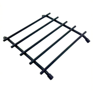 Square Black Metal Trivet, 20cm Hot Pan Stand Heat Resistant Kitchen Mat