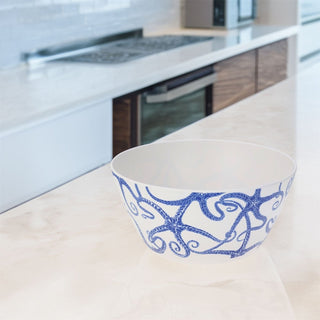 Starfish Design Large Salad Bowl | Nautical Serving Bowl for Outdoor Dining 25cm