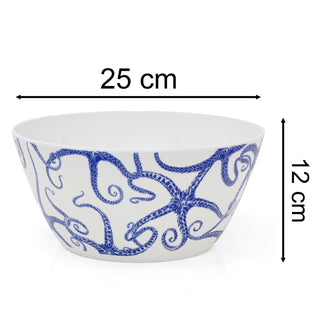 Starfish Design Large Salad Bowl | Nautical Serving Bowl for Outdoor Dining 25cm