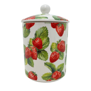 Strawberry Field Storage Jar, 720ml Ceramic Airtight Kitchen Container