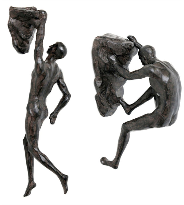 Stunning Resin Sculpture Rock Climbing Man Wall Art ~ Hanging Decoration