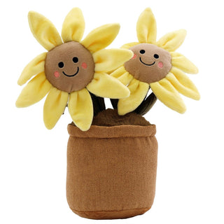 Sunflower Doorstop, 34cm Novelty Flower Pot Door Stop Decorative Door Stopper