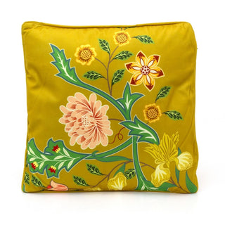 Sussex Yellow Floral Fabric Scatter Cushion | Cushion for Sofa, Bed, Chairs 40cm