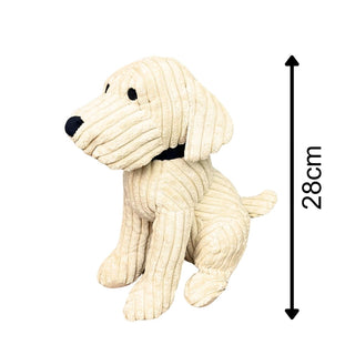 Take Me Home Door Stop - 28Cm Ribbed Vanilla Dog