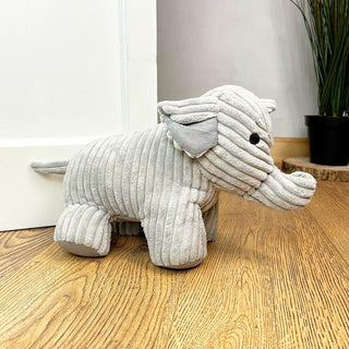 Take Me Home Doorstop Ribbed Fabric Elephant Door Stop
