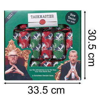 Taskmaster 2025 Christmas Crackers Pack of 6 with Original Tasks and Trophy